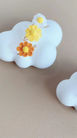 縮圖：Fine-Kniiting 小雛菊戒指