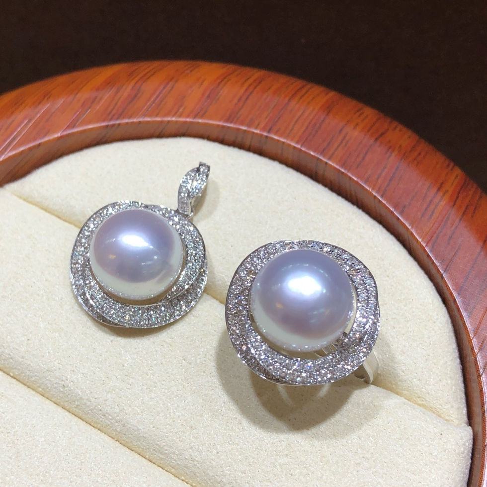 縮圖：Pearl 澳洲白珍珠鑽石戒指