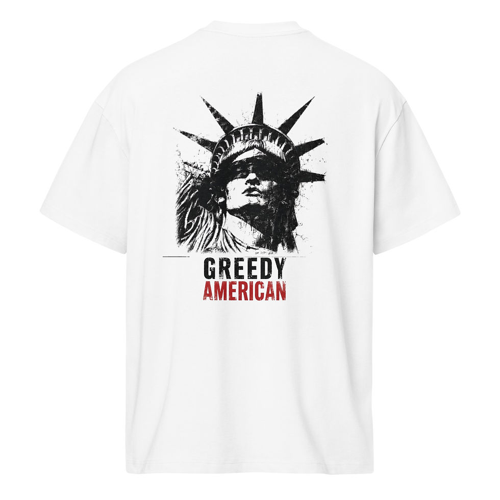 Thumbnail: Politics=GREED boxy fit tee