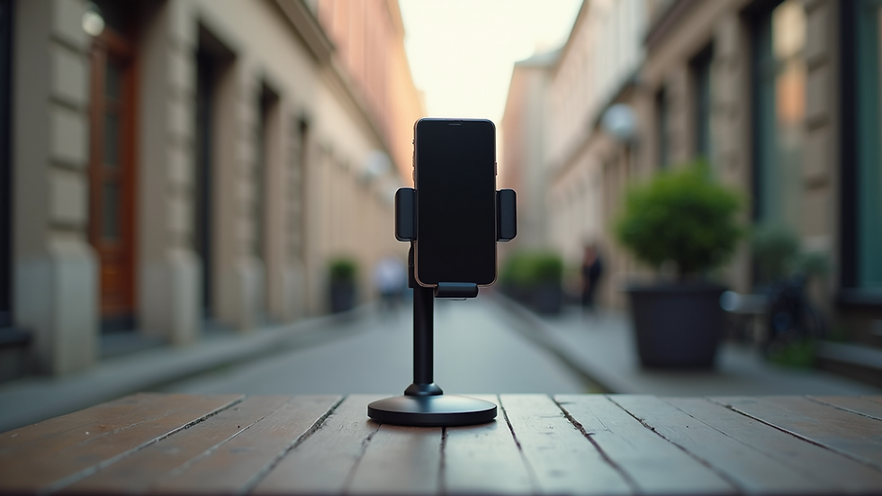 Close-up view of a versatile adjustable phone stand