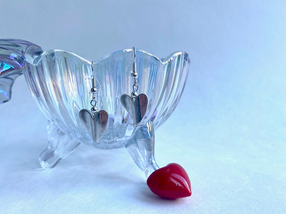 Thumbnail: Silver Heart Earrings