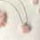Thumbnail: Rose Quartz Puff Heart Necklace