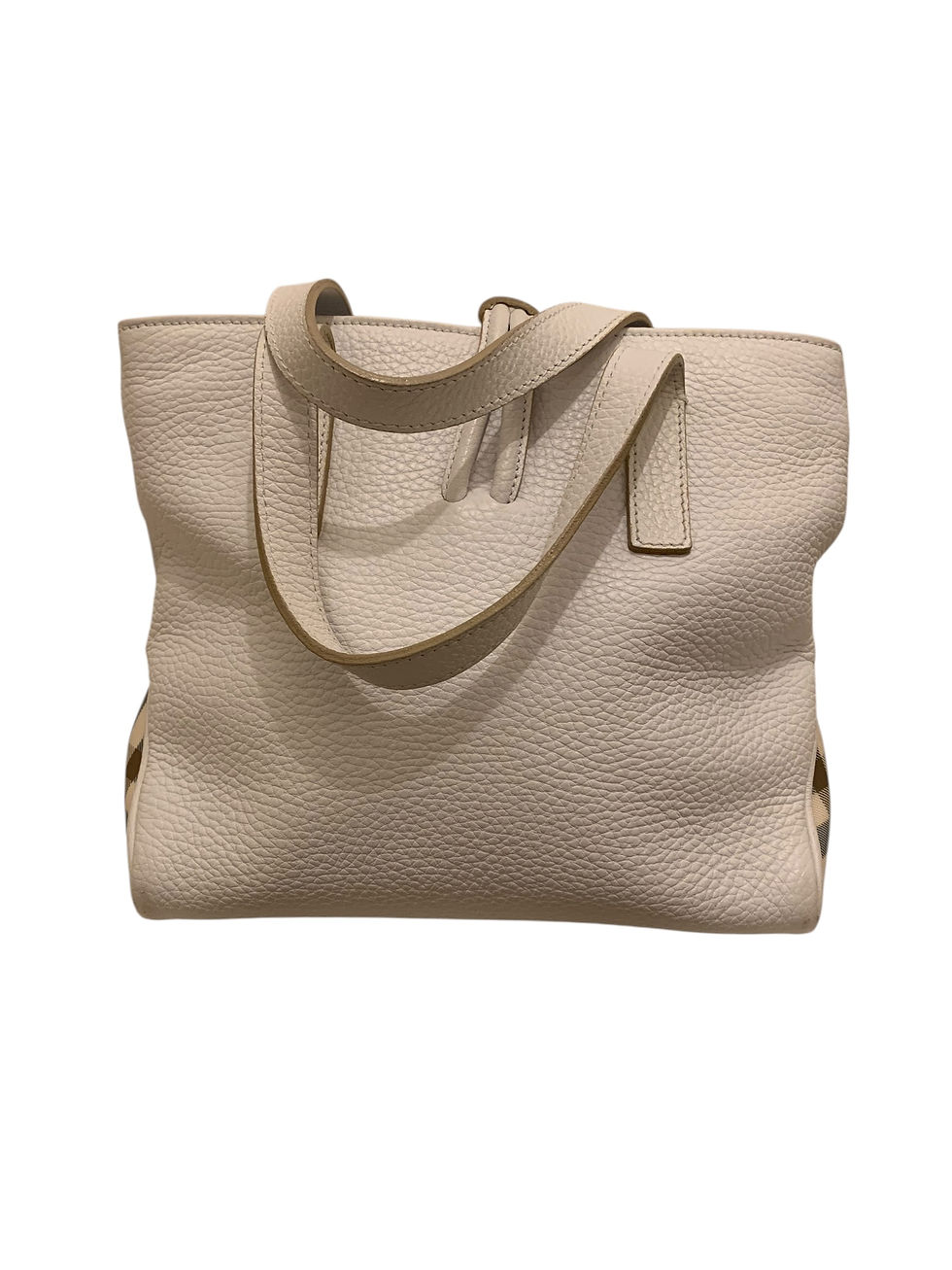 Thumbnail: BURBERRY White Leather Tote