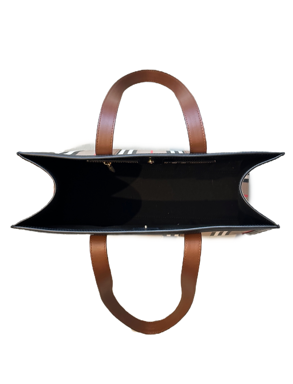 Thumbnail: BURBERRY striped signature tote bag