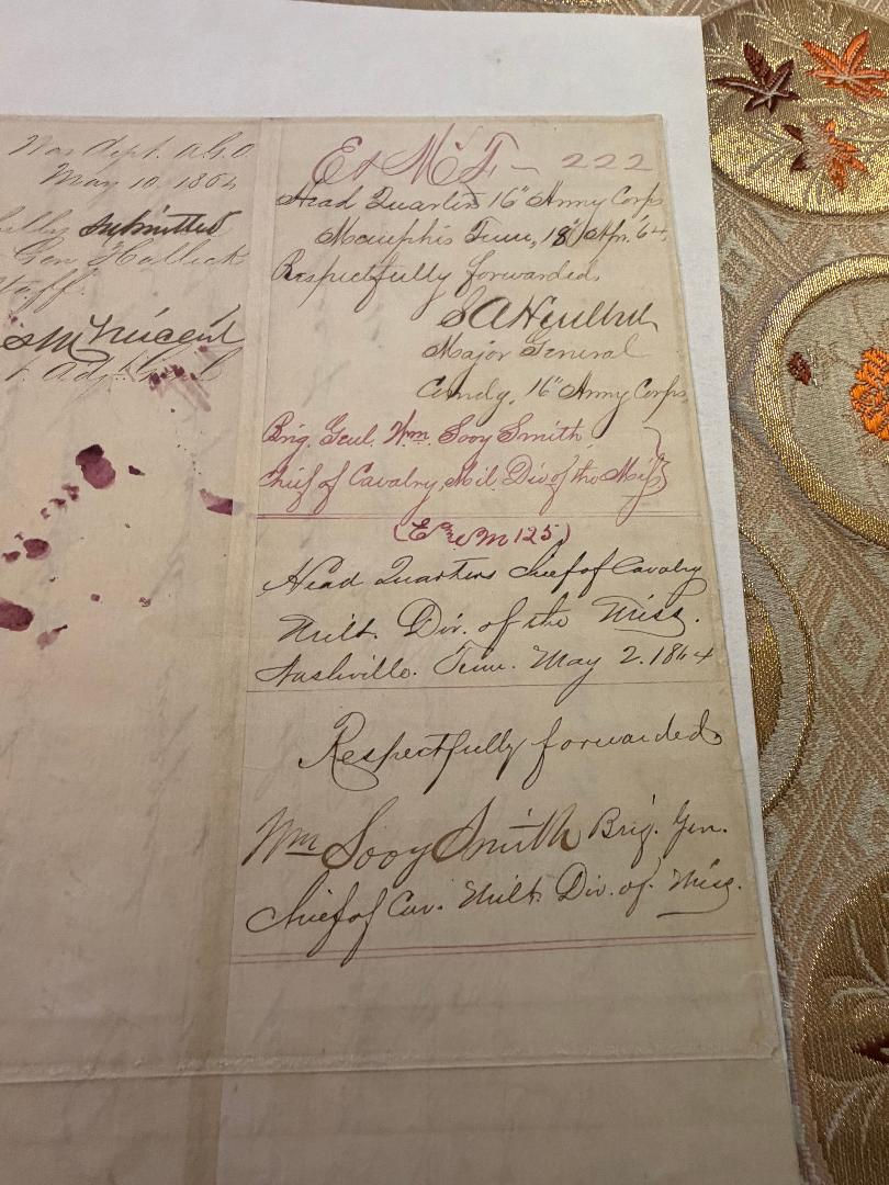 Thumbnail: Rare ALS by BG Benjamin Grierson, Signed Hurlbut & Sooey Smith