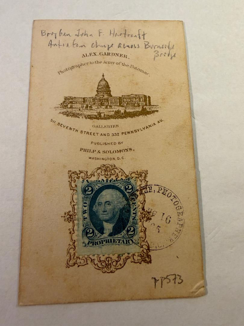 Thumbnail: Scarce Union General John F Hartranft by Alexander Gardner  MOH