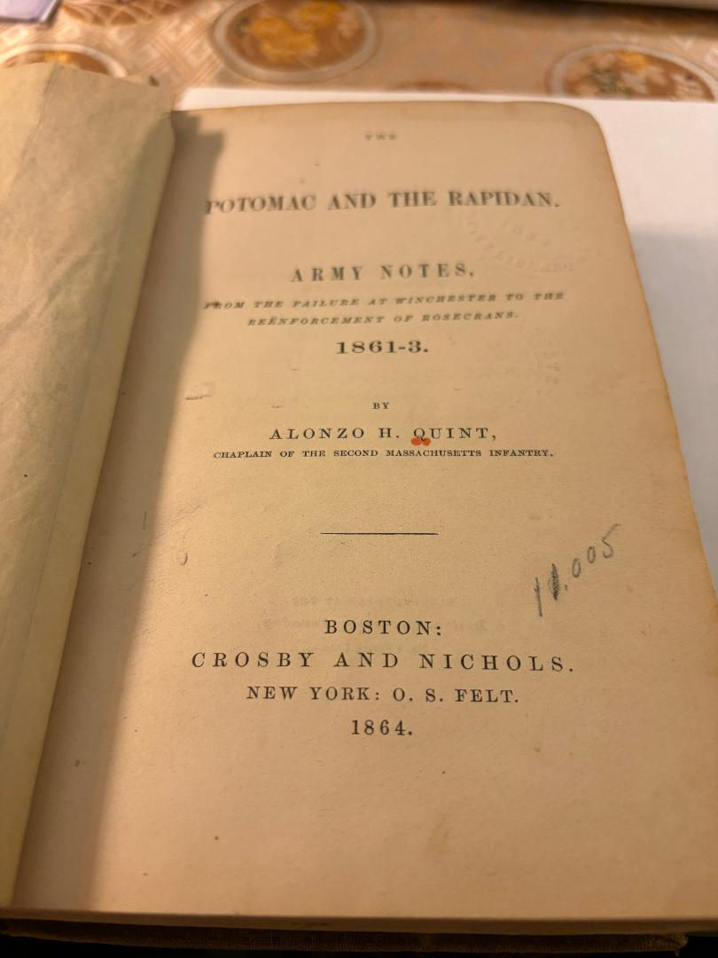 Thumbnail: CW Book The Potomac and the Rapidan 1st Ed