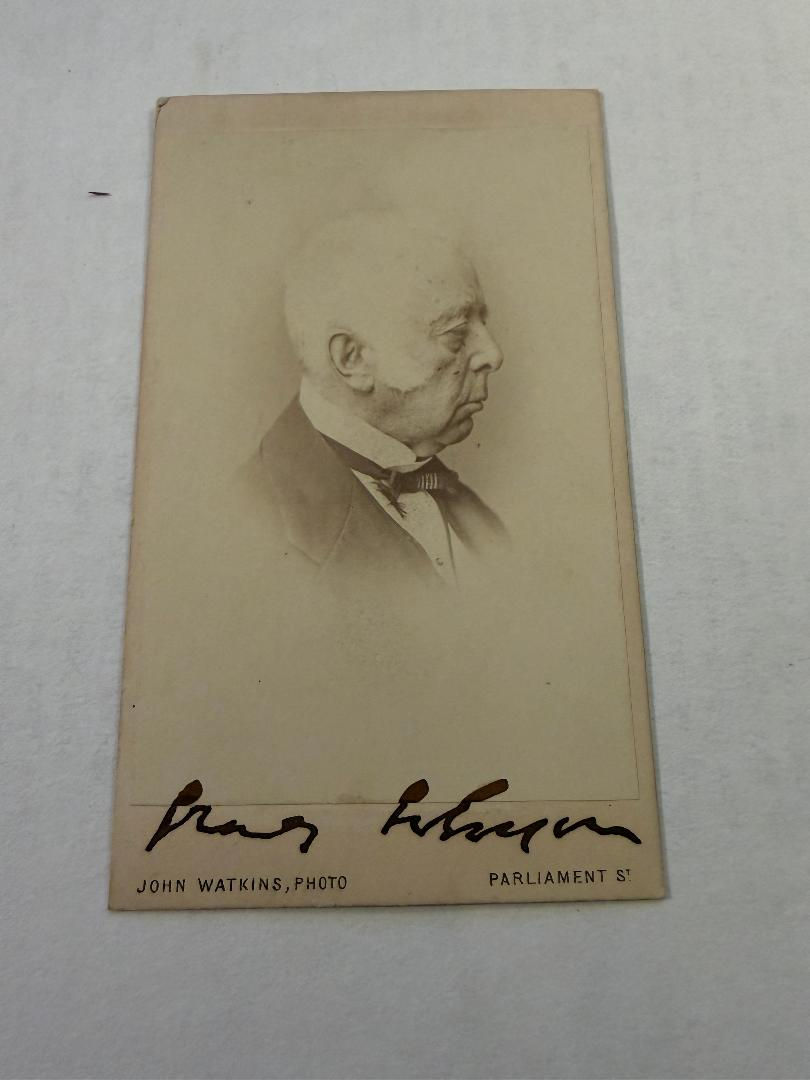 Autographed CDV Reverdy Johnson, Mrs Surratt's Lawyer