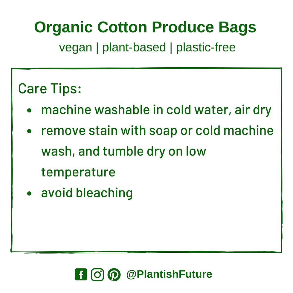 Thumbnail: Organic Cotton Produce Bags - Set of 3
