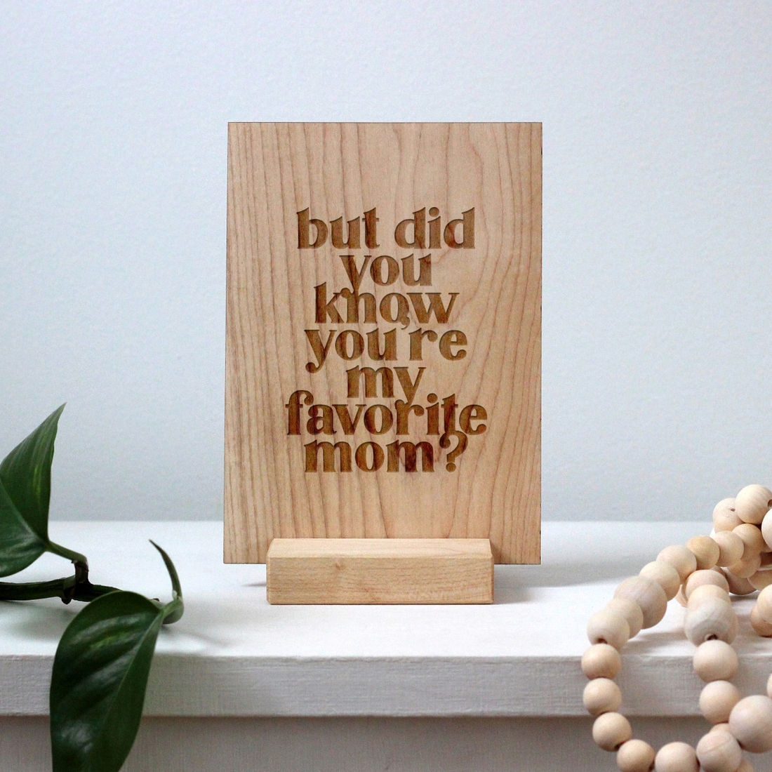 Wooden Card • Favorite Mom