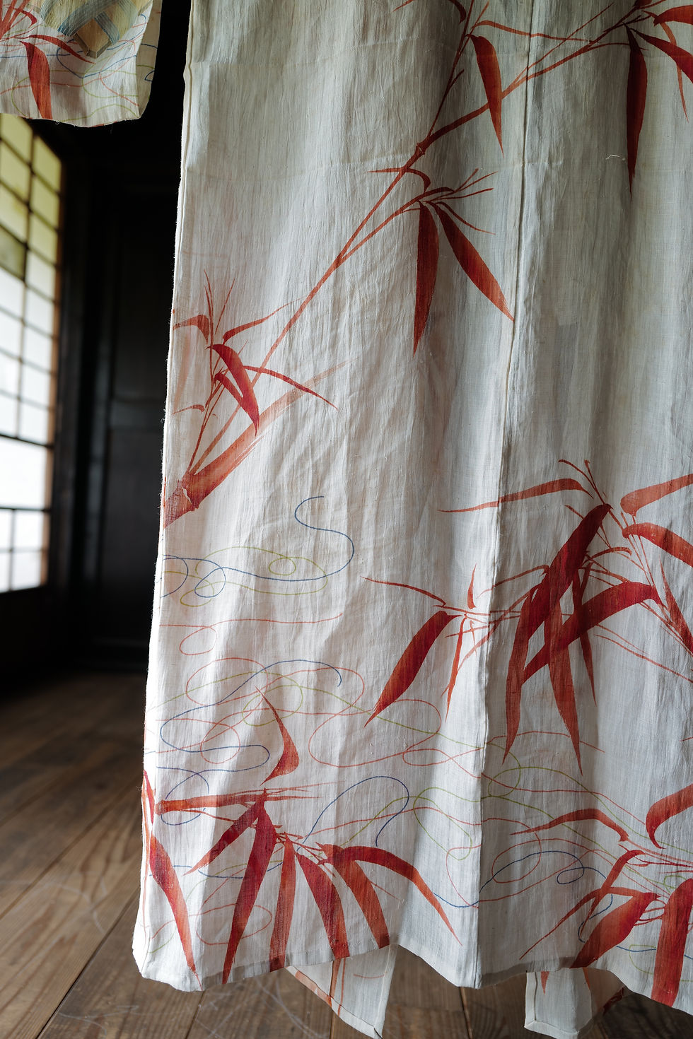 Thumbnail: Vintage hand weaved ramie kimono