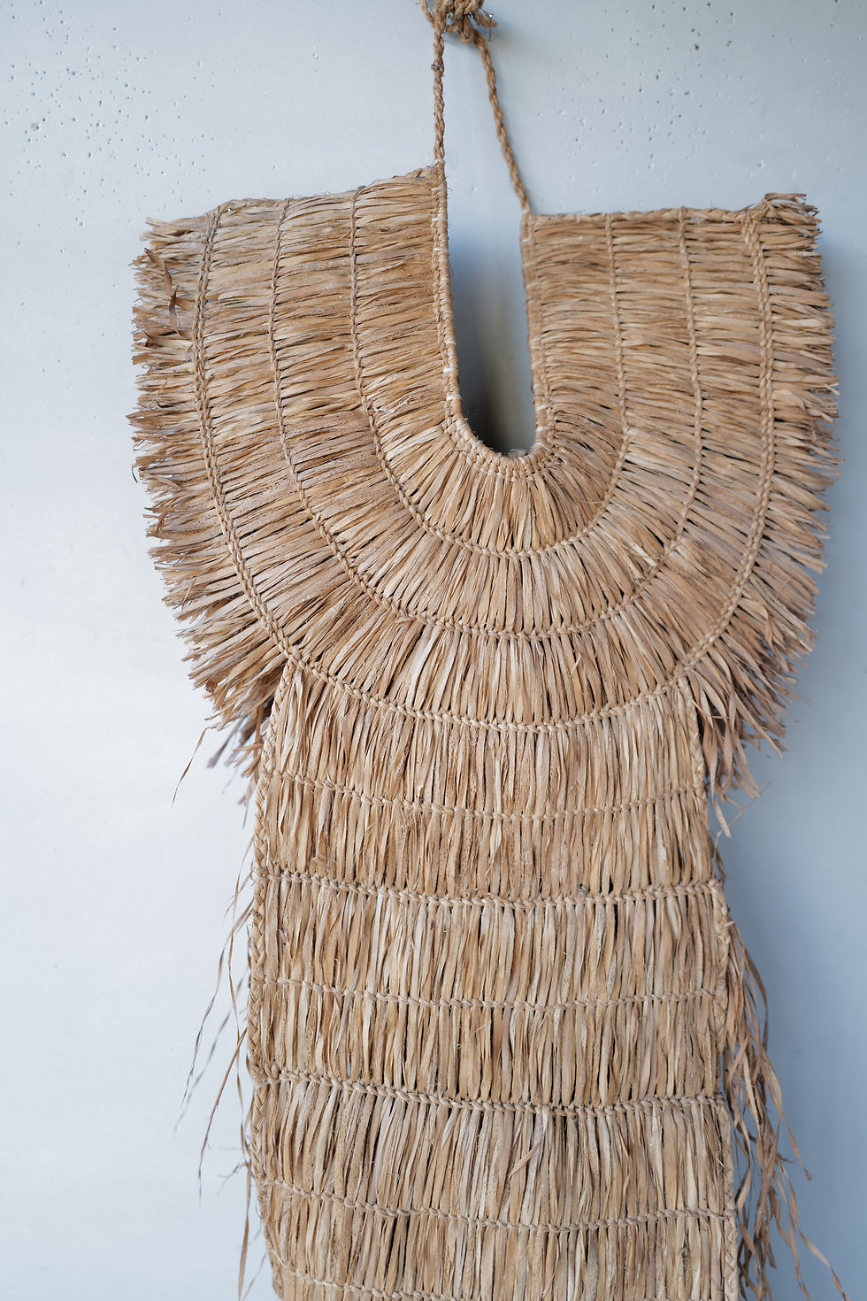 Thumbnail: Vintage Japanese hand woven straw rain cape Mino