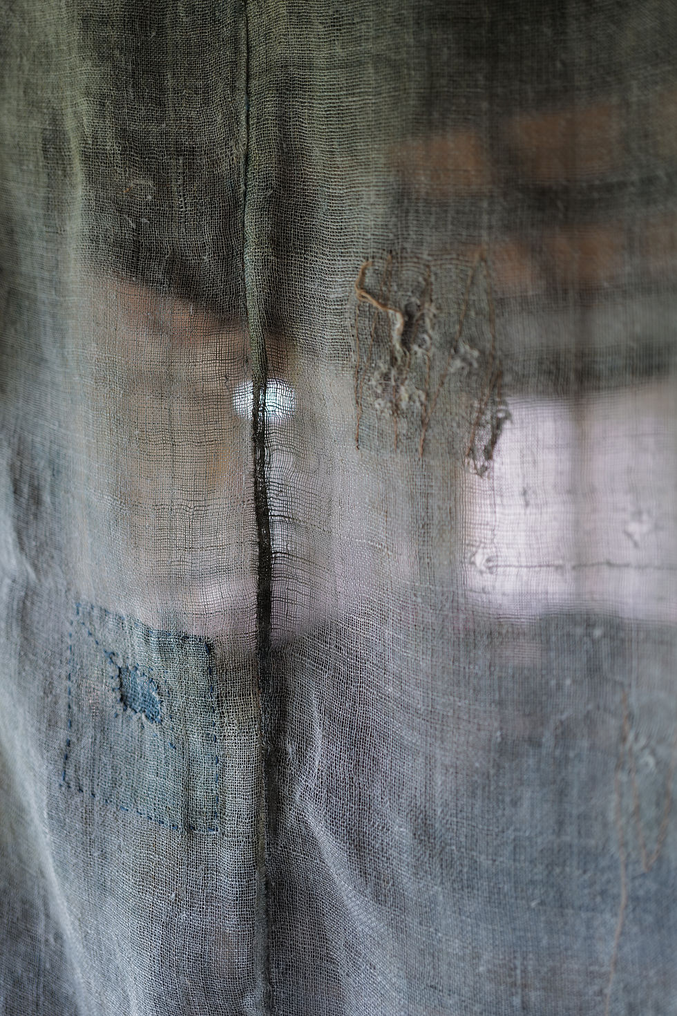 Thumbnail: Vintage Japanese ramie mosquito net fragment