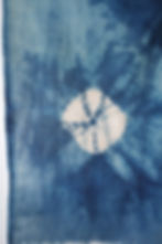 Thumbnail: Japanese vintage indigo Shibori dyed cotton fragment