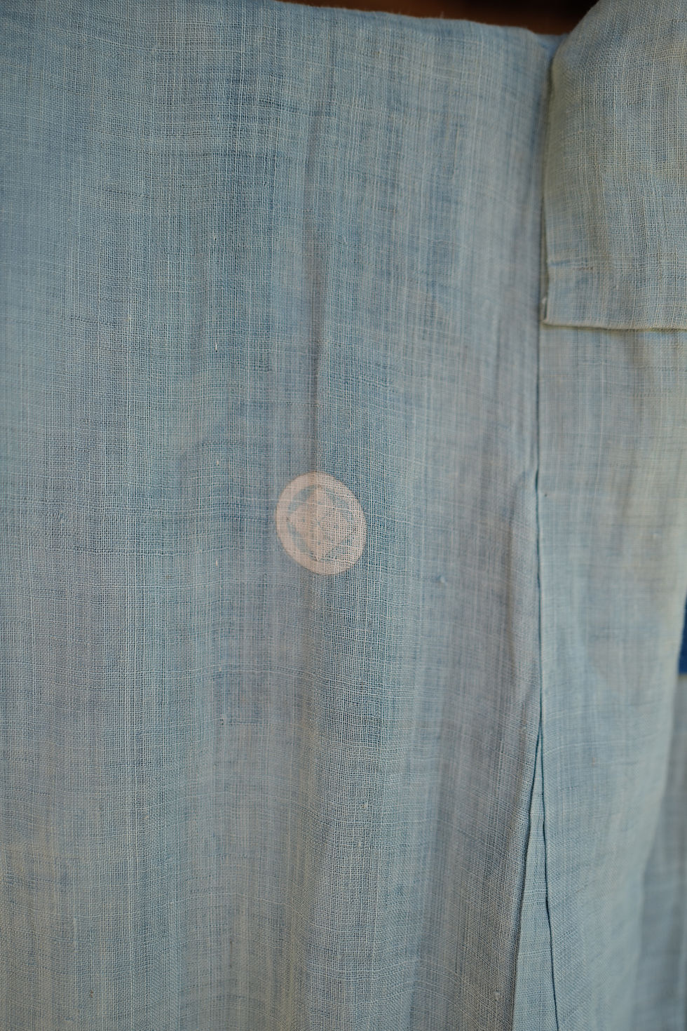 Thumbnail: Vintage hand weaved indigo dyed ramie kimono