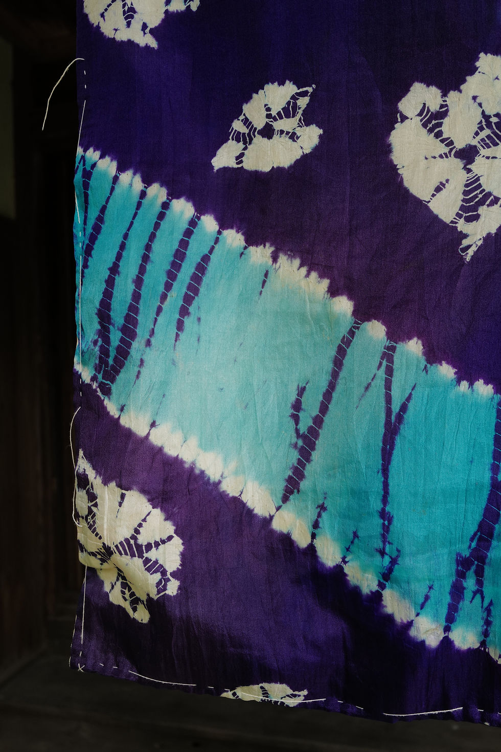 Thumbnail: Vintage Silk Juban with Bold Shibori Sleeves
