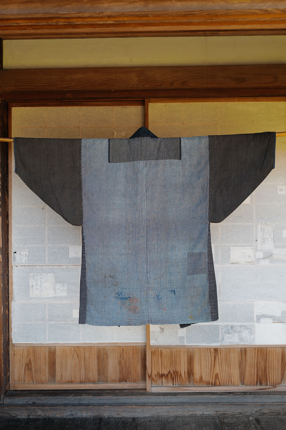 Thumbnail: Vintage Japanese indigo dyed Noragi Kimono