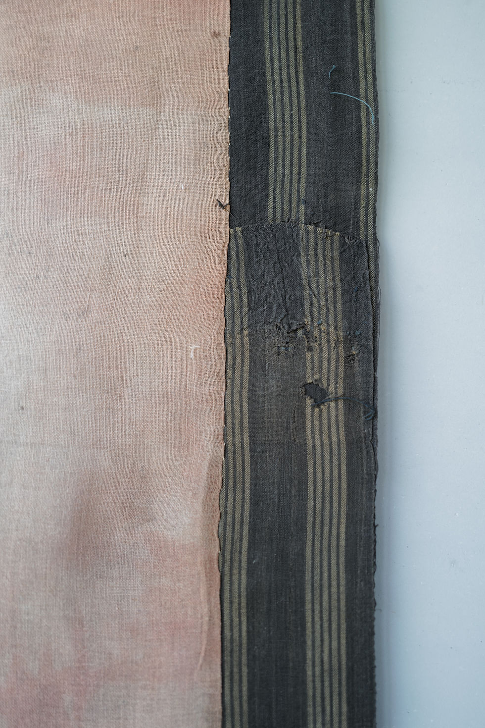 Thumbnail: Japanese vintage sashiko stitched Benibana dyed cotton fragment