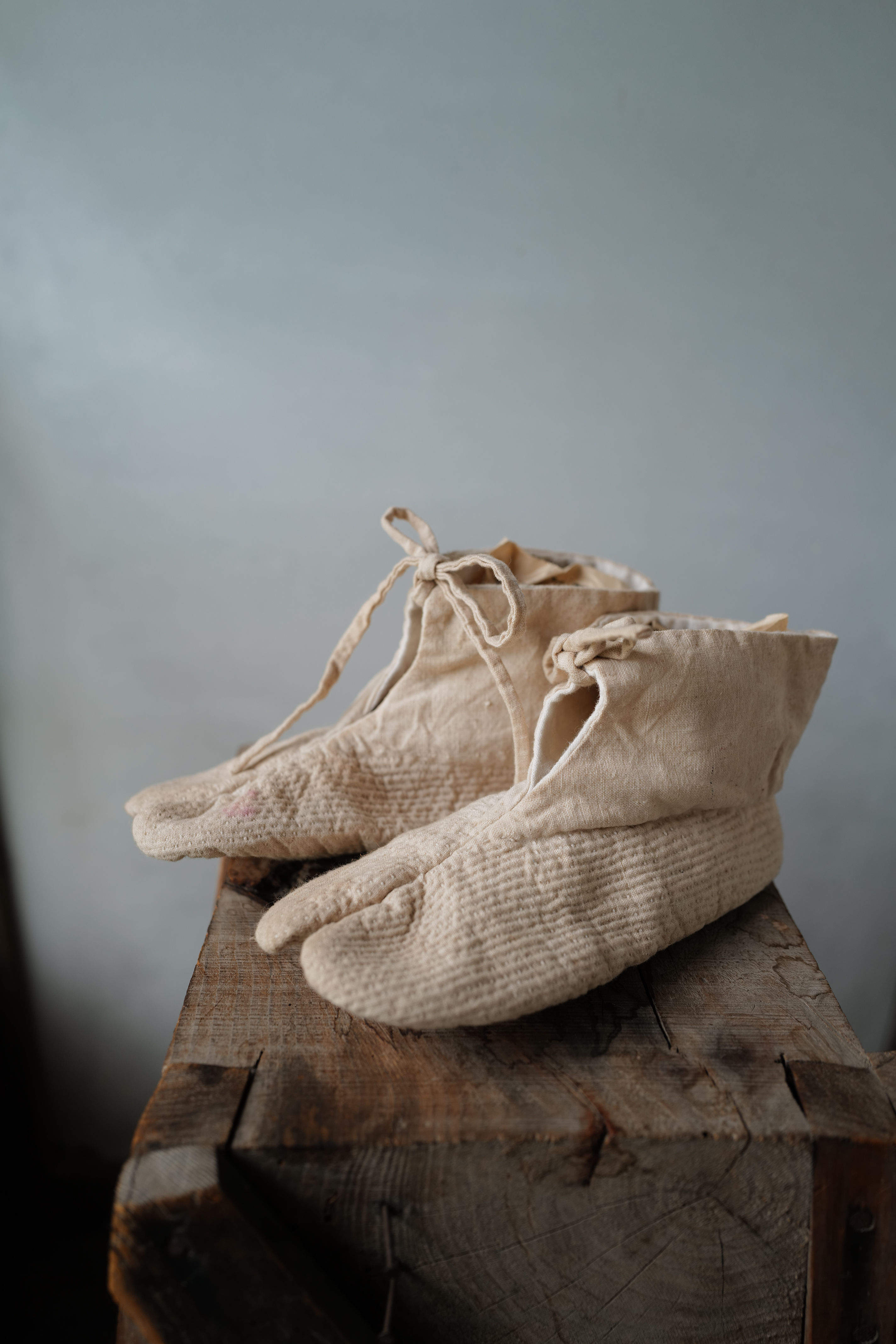 Vintage Japanese cotton Tabi shoes