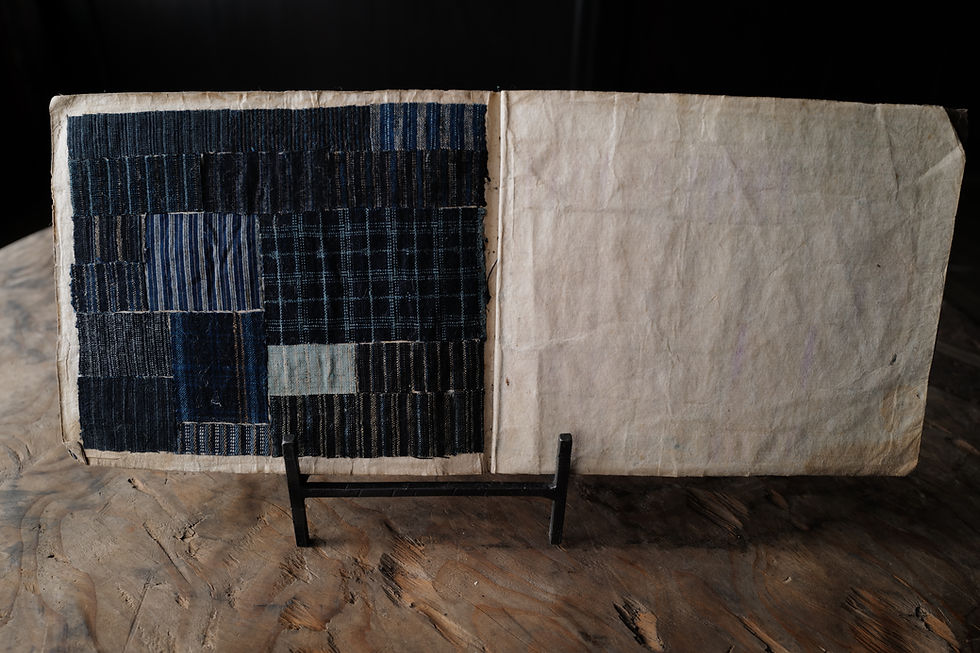 Thumbnail: Vintage Japanese Shimacho weaving sample book
