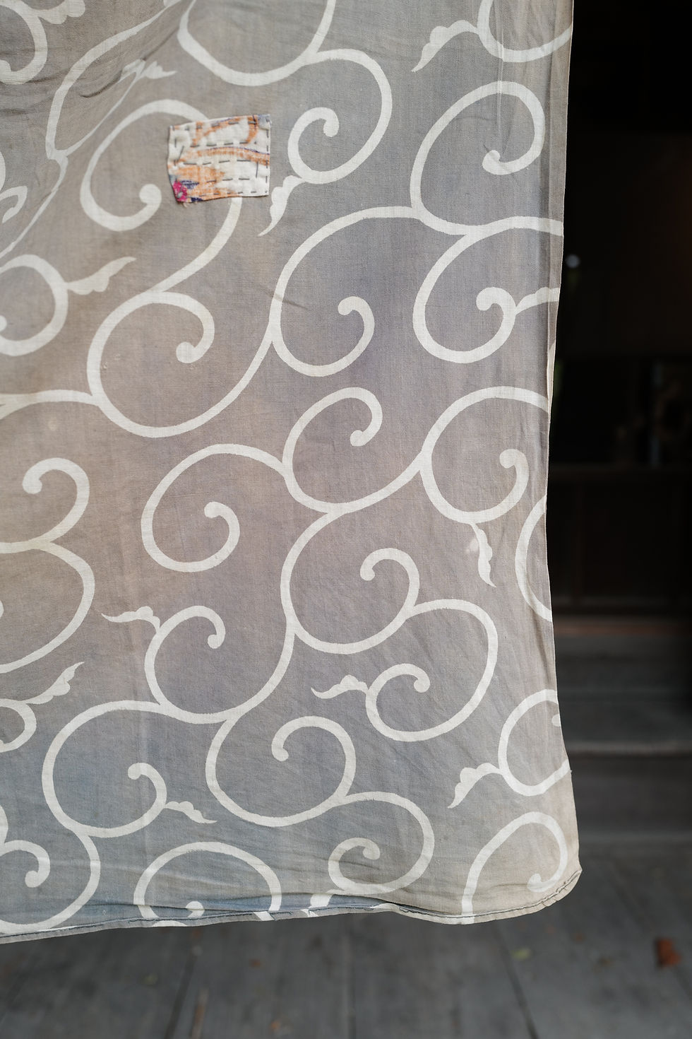 Thumbnail: Japanese vintage sashiko stitched Furoshiki