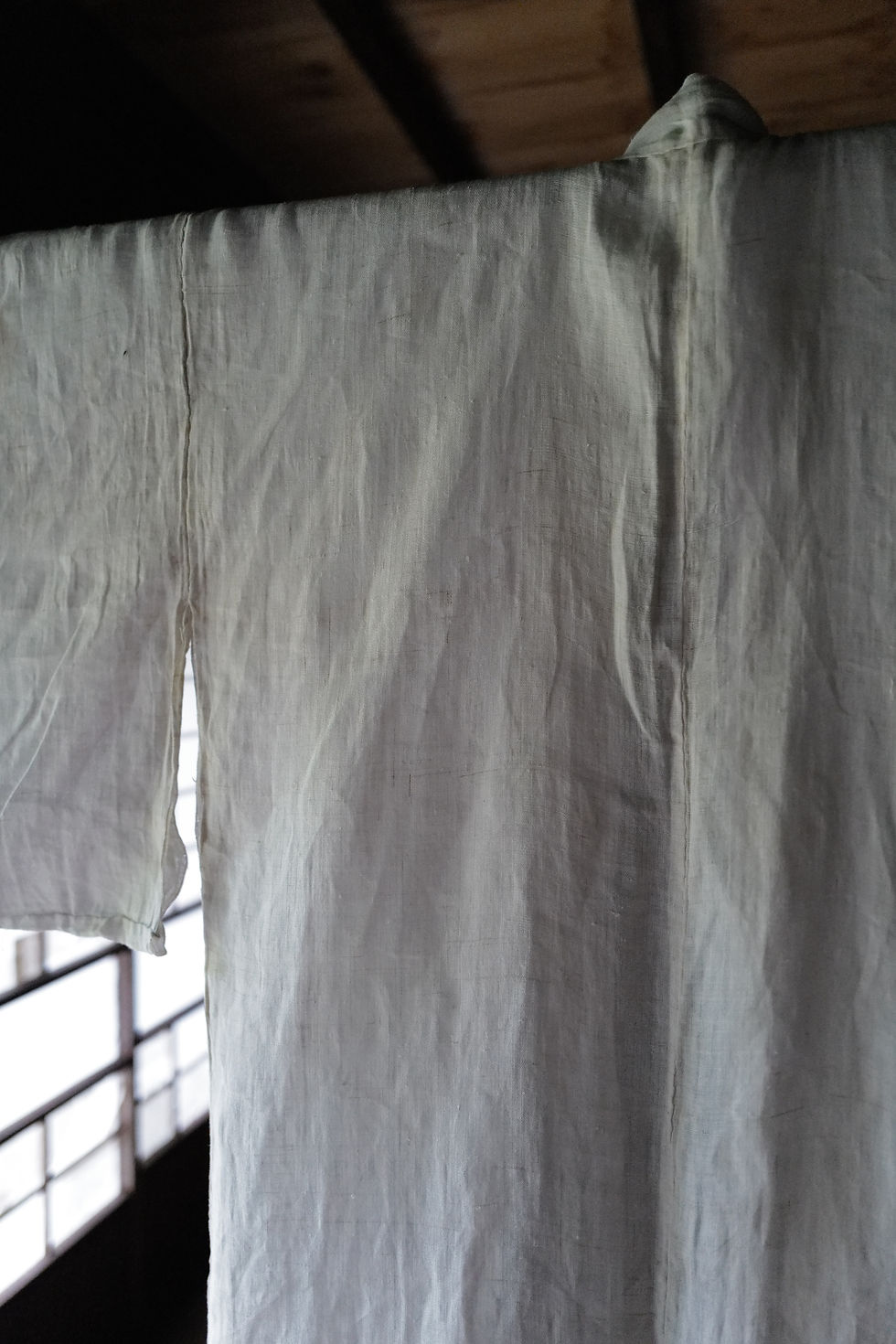 Thumbnail: Vintage hand weaved ramie kimono