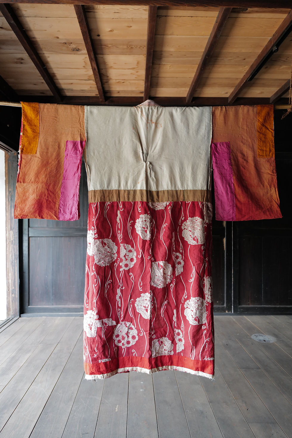 Thumbnail: Japanese vintage patched kimono