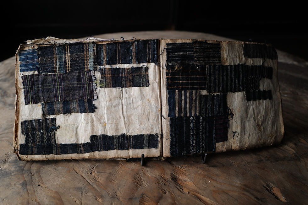 Thumbnail: Vintage Japanese Shimacho weaving sample book