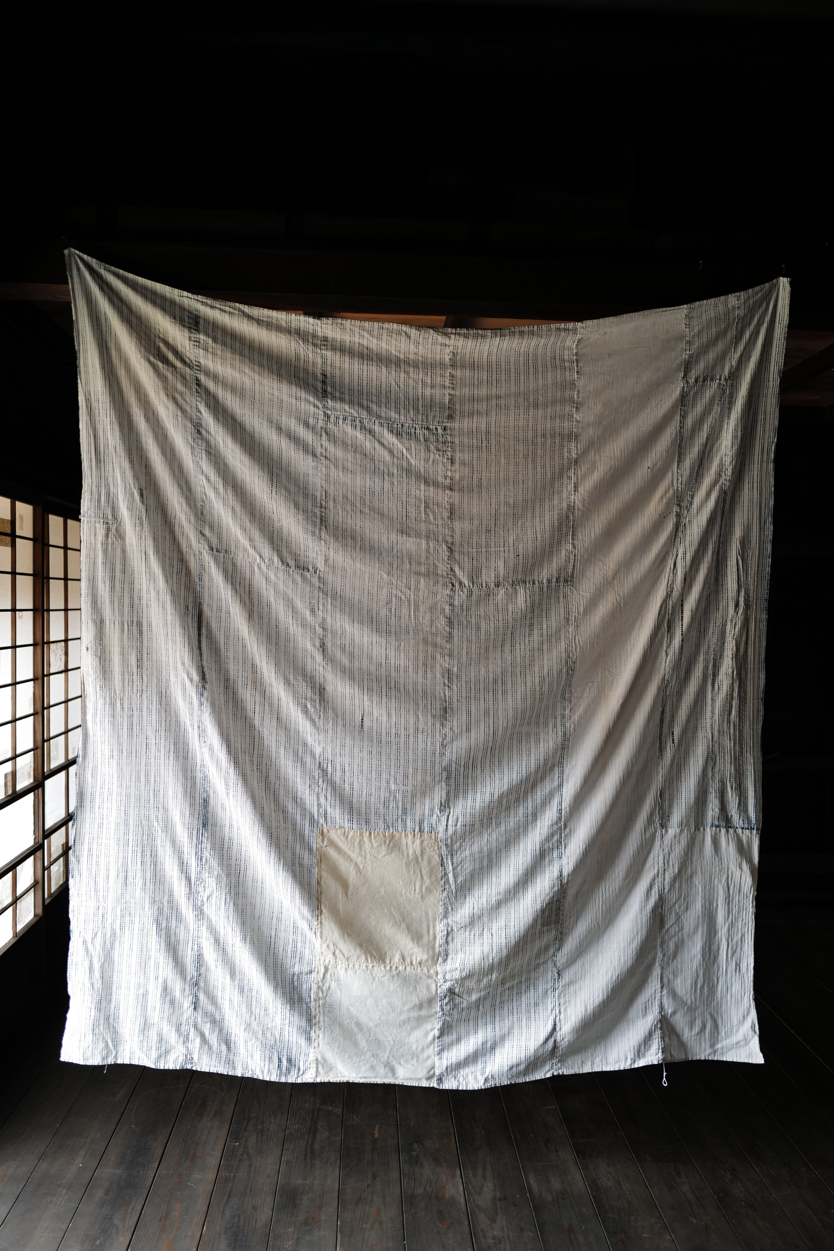 Japanese vintage itajime-shibori textile