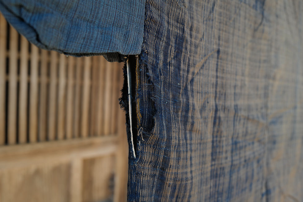 Thumbnail: Vintage Japanese patched silk under kimono