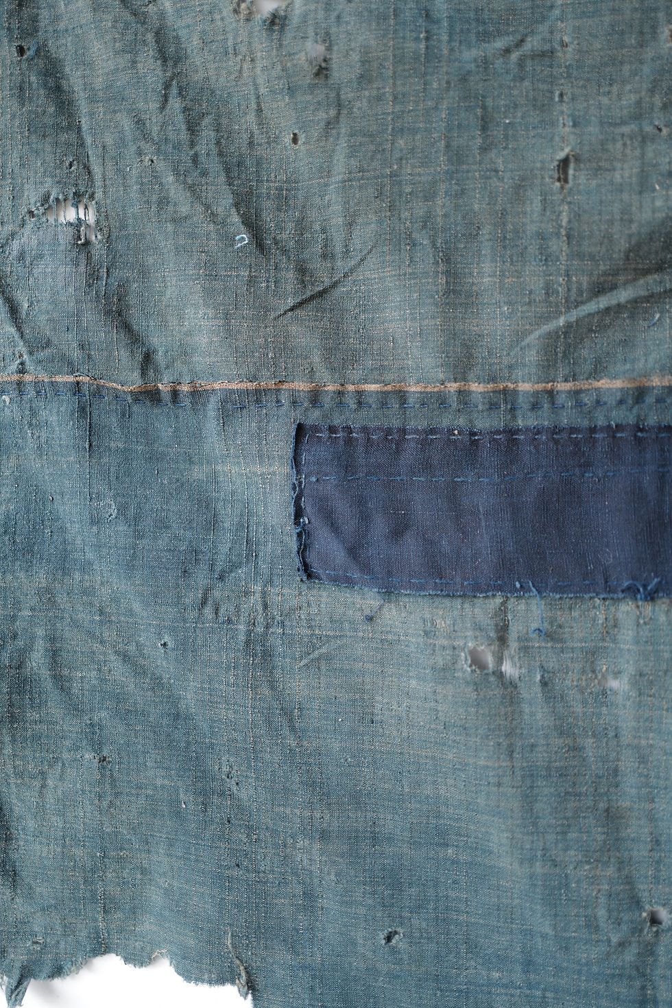 Thumbnail: Japanese vintage indigo dyed cotton Boro fragment