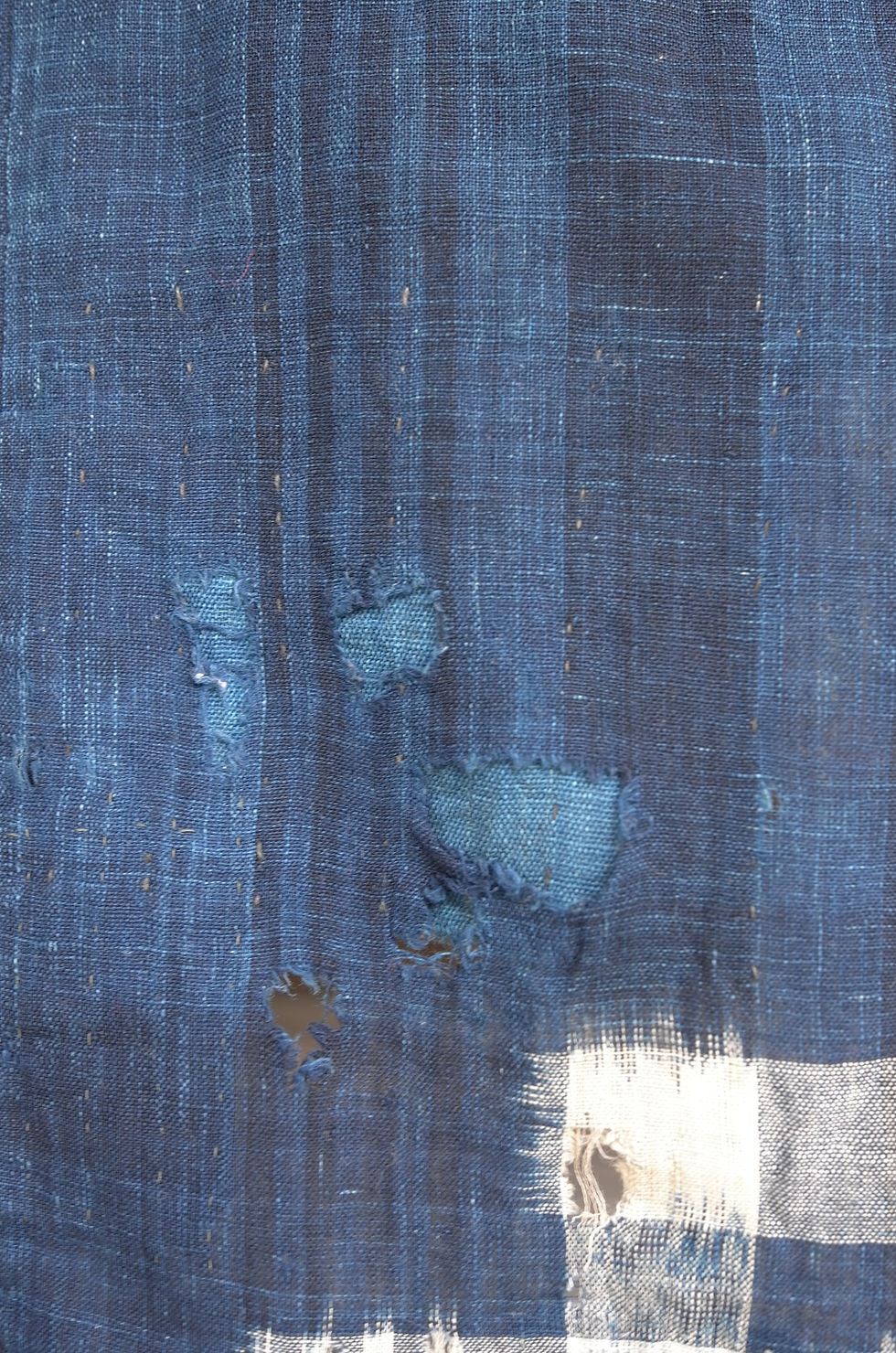 Thumbnail: Japanese Vintage Indigo Kasuri  Boro Textile