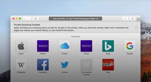 Private Mode on Safari