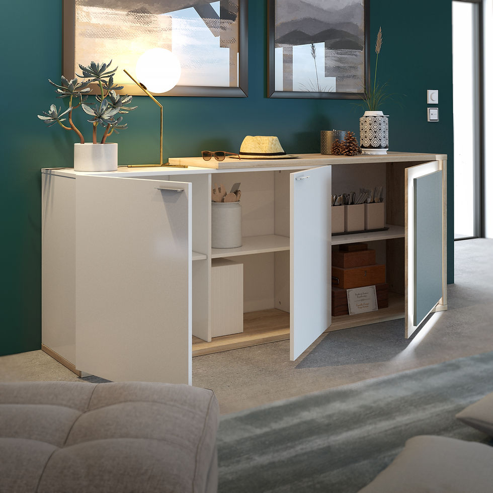 Miniature : BUFFET 3 PORTES N°14 avec LED