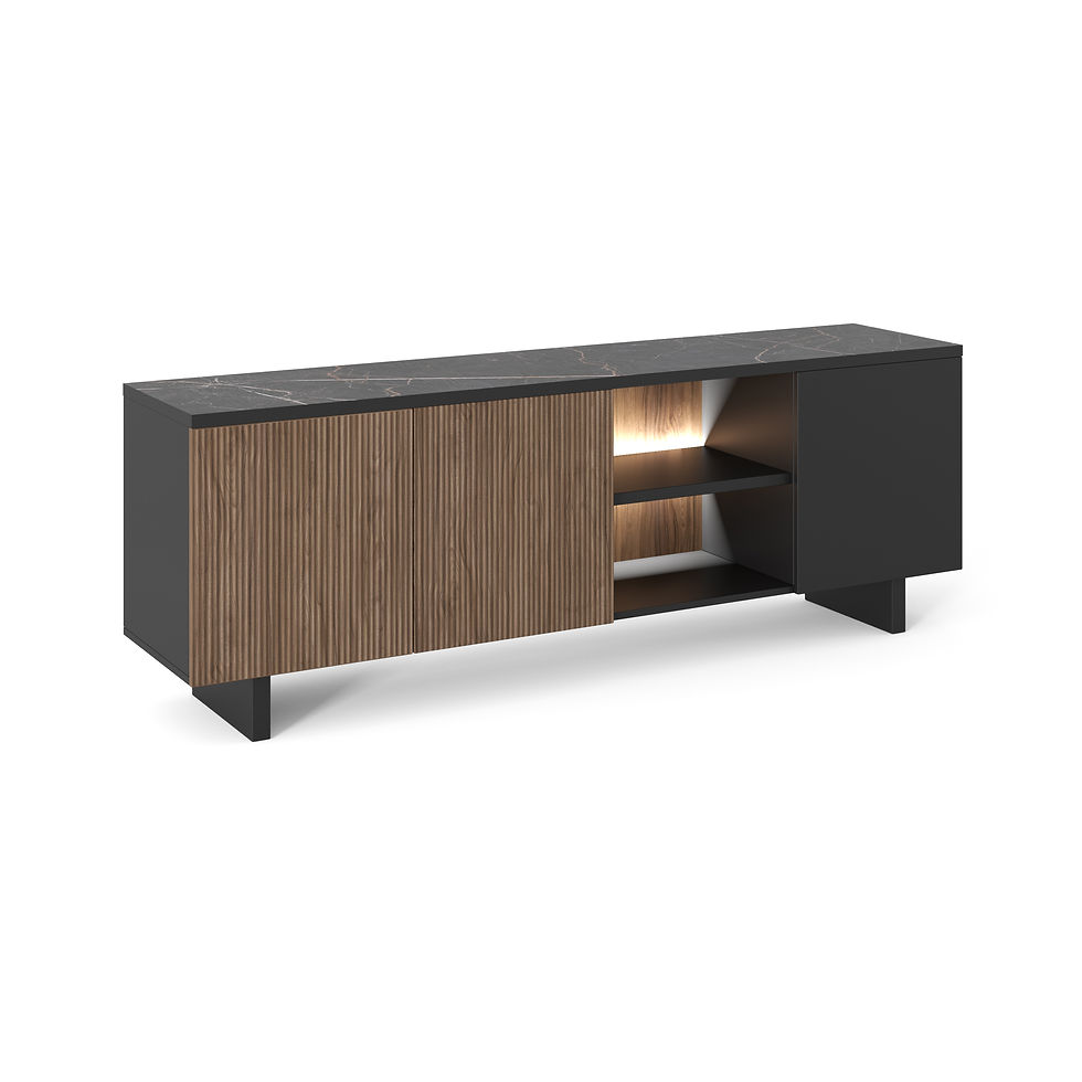 Miniature : MEUBLE TV 3 PORTES 1 NICHE ( led) N°06