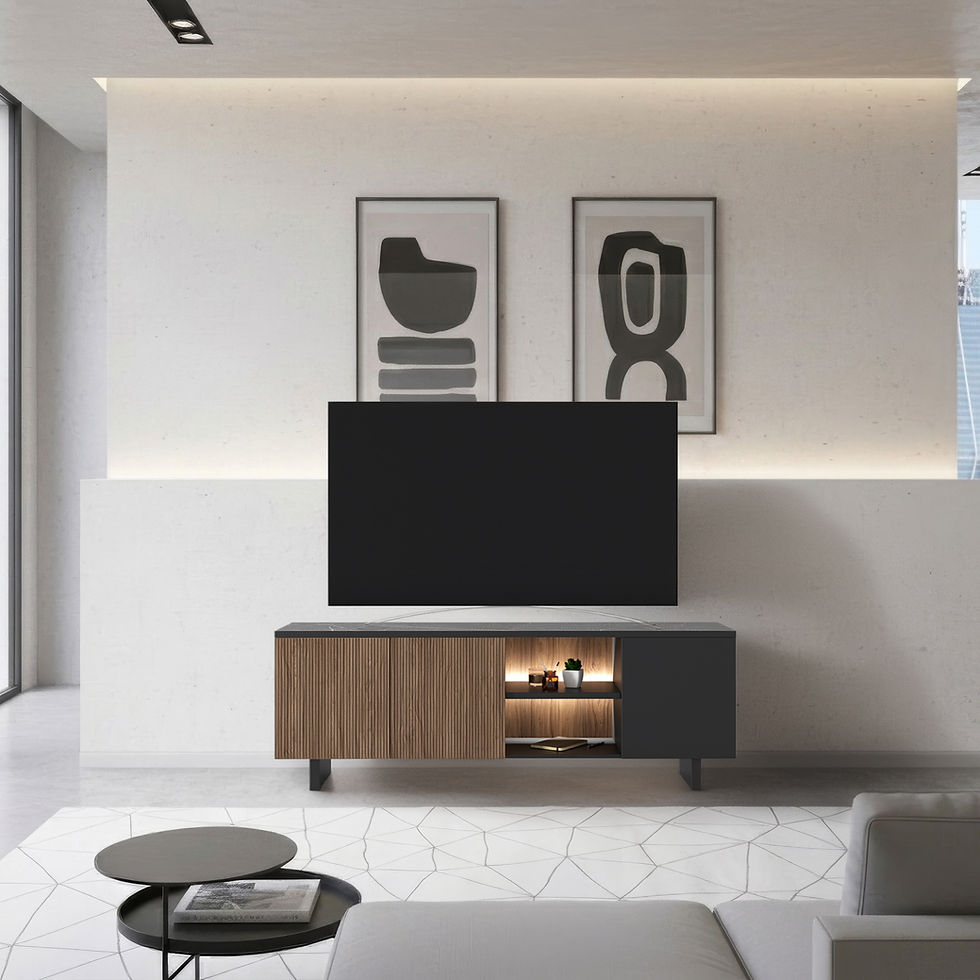 Miniature : MEUBLE TV 3 PORTES 1 NICHE ( led) N°06
