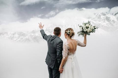 Beautiful wedding photosession for the couple
