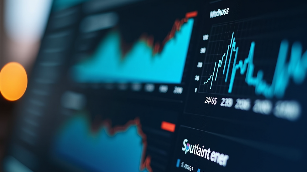 Close-up view of a dashboard displaying marketing metrics