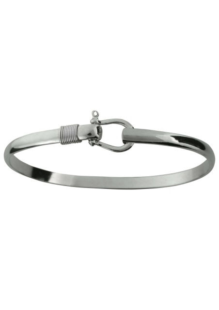 Silver Shackle Hook Bracelet