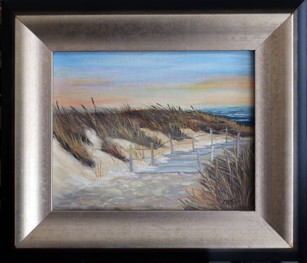 Original oi painting - "Boardwalk to the Beach"