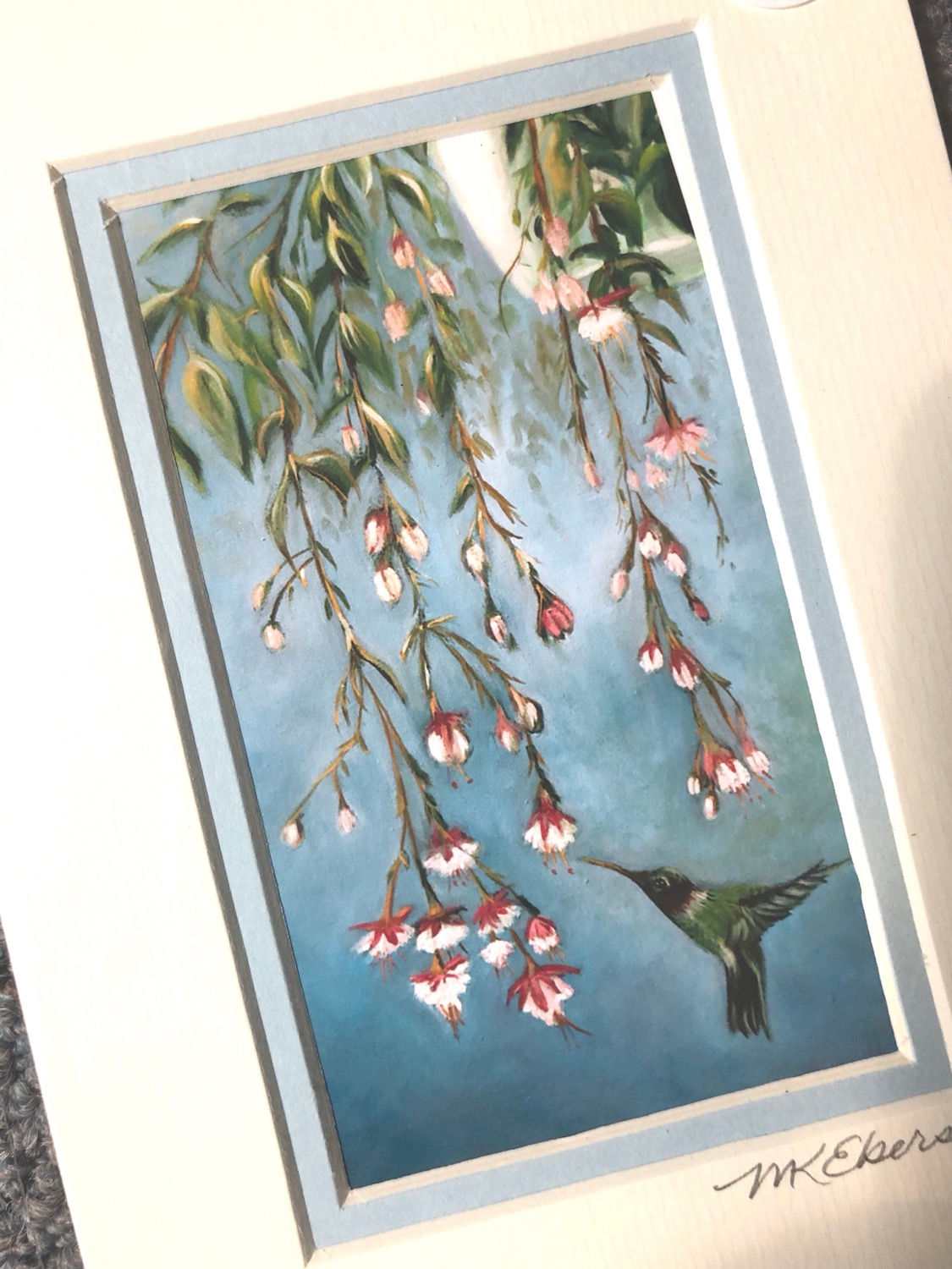 “Hummingbird Heaven “  3x5 print matted to 5x7