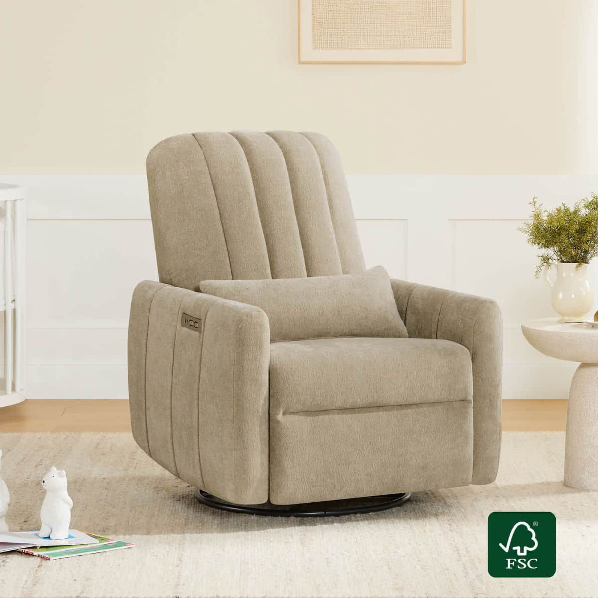 Shell Power Swivel Nursery Glider Recliner - product image 5