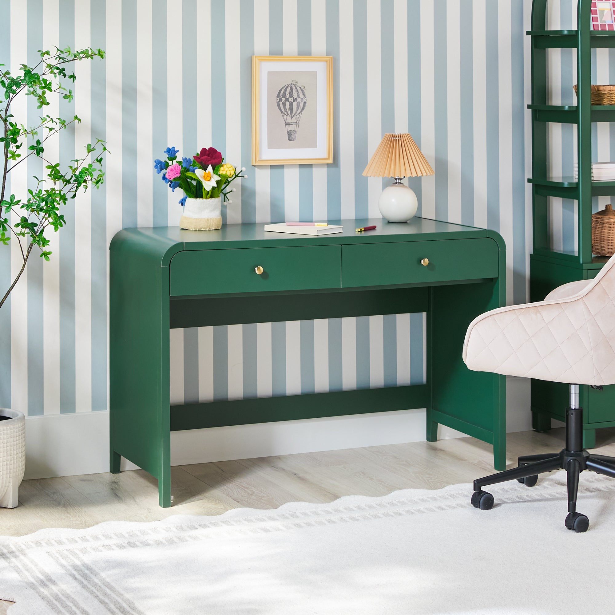 Zoey Modern Curve Design Writing Desk - view 1