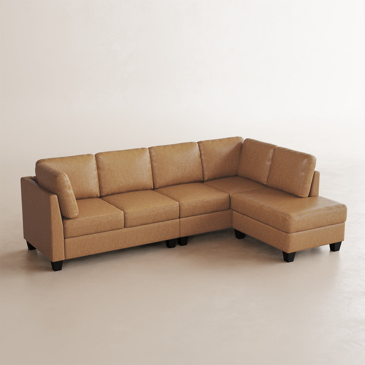 Evano Leather Sectional Sofa - product image 1