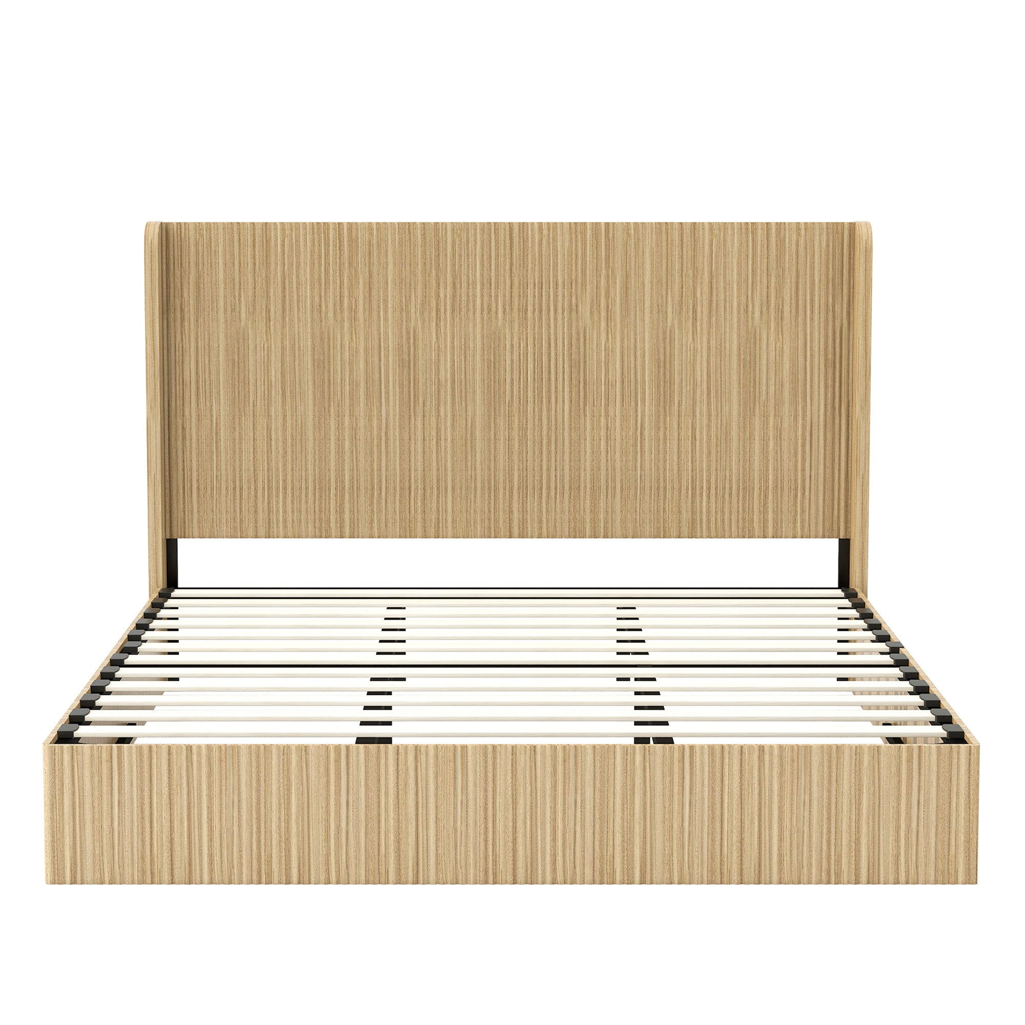 Fluted Mid-Century King Size Wood Bed Frame - product image 6