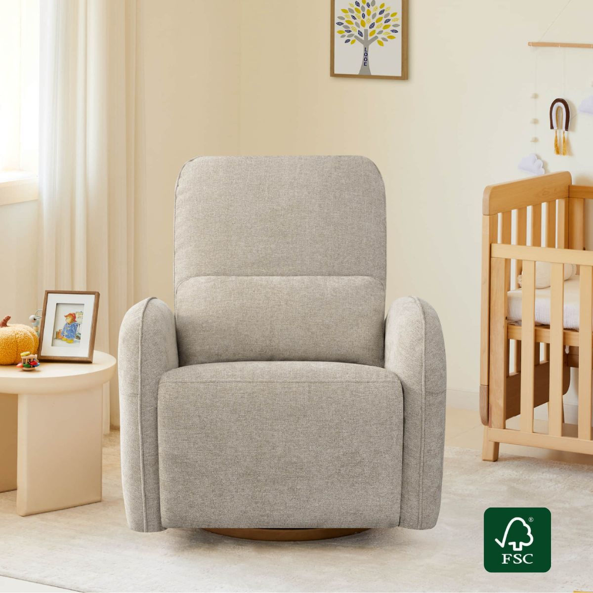 Errol Power Swivel Nursery Glider Recliner - product image 3