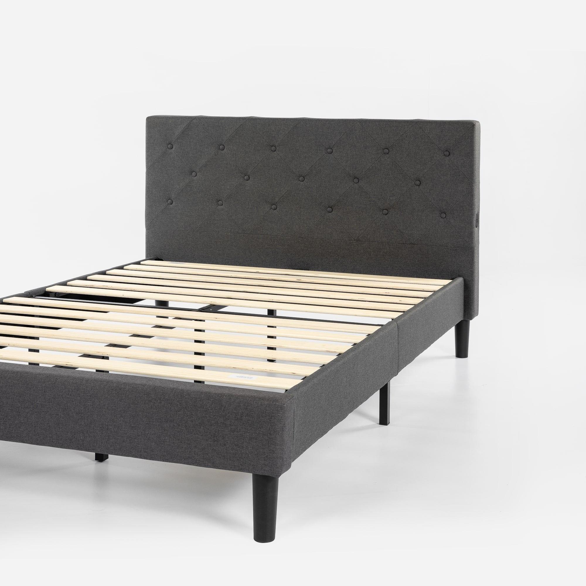 Shalini Upholstered Platform Bed Frame with USB Ports - product image 4