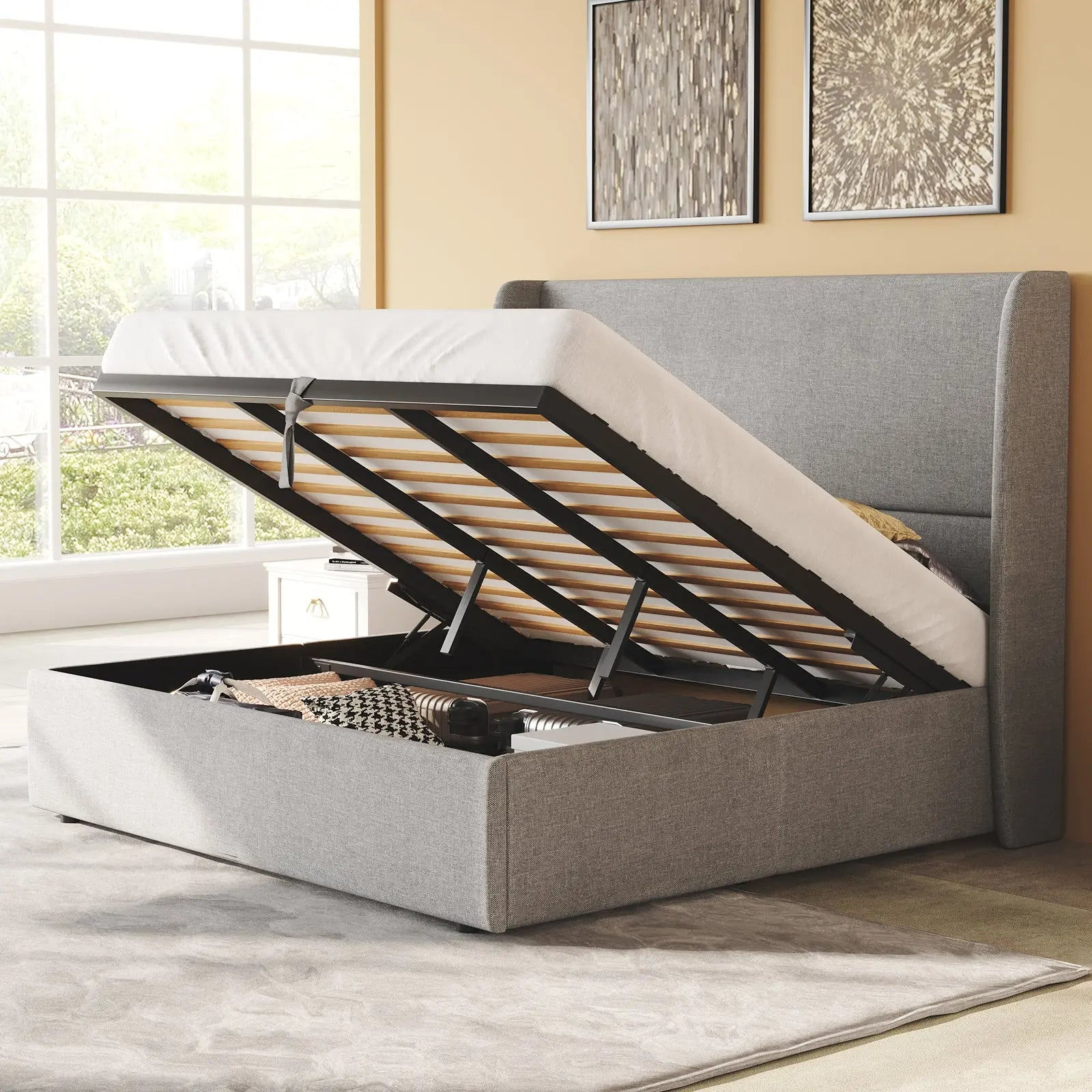 King Lift Up Storage Bed with Hydraulic Lift - product image 2