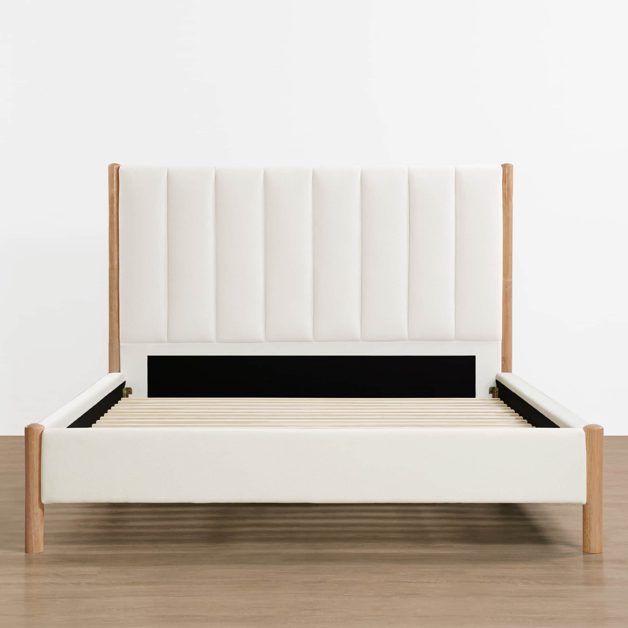 Serene Queen Contemporary Upholstered Platform Bed - product image 1