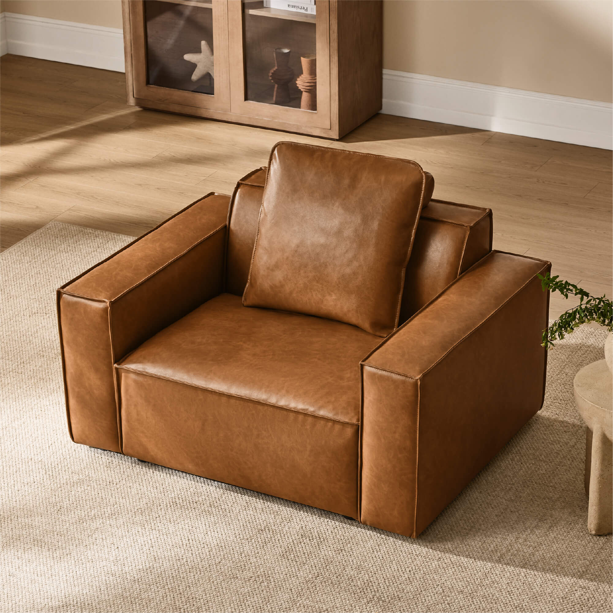 Isla Modern Refined Piping Feather-Soft Accent Chair - product image 2